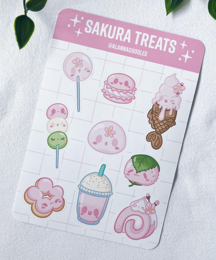 Sakura Treats Sticker Sheet