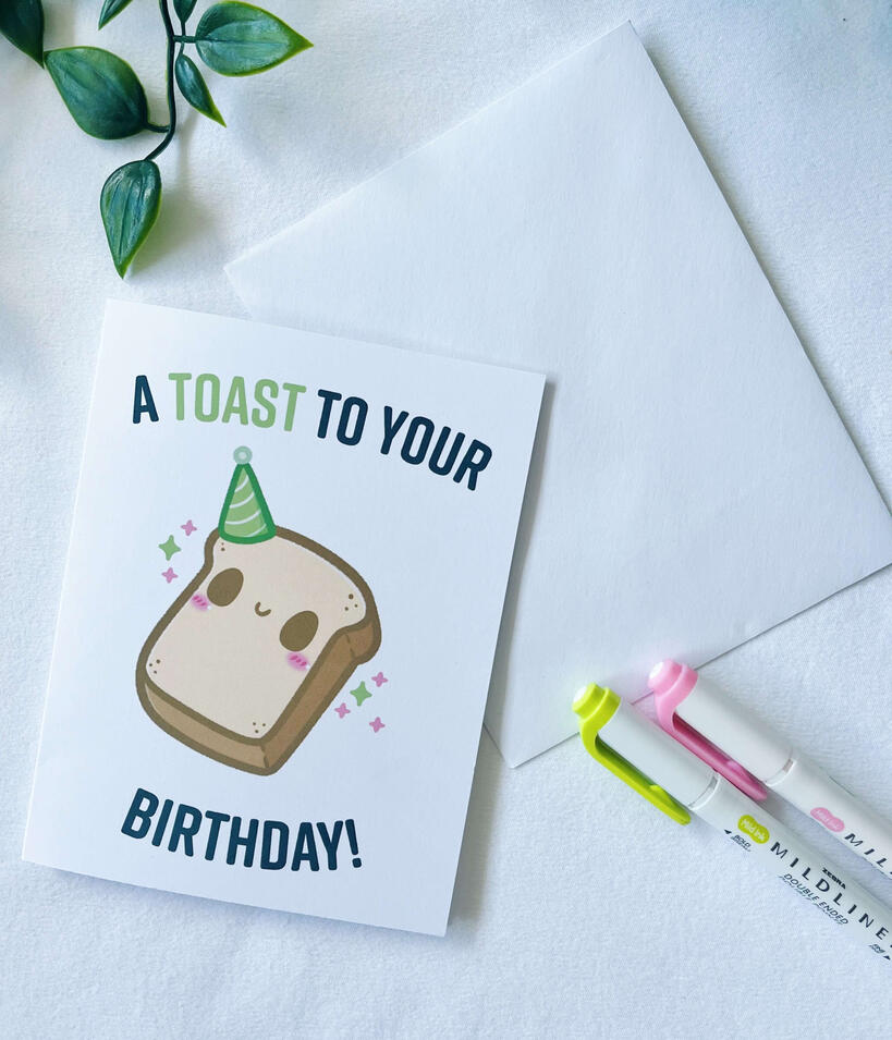 A Toast to Your Birthday Greeting Card
